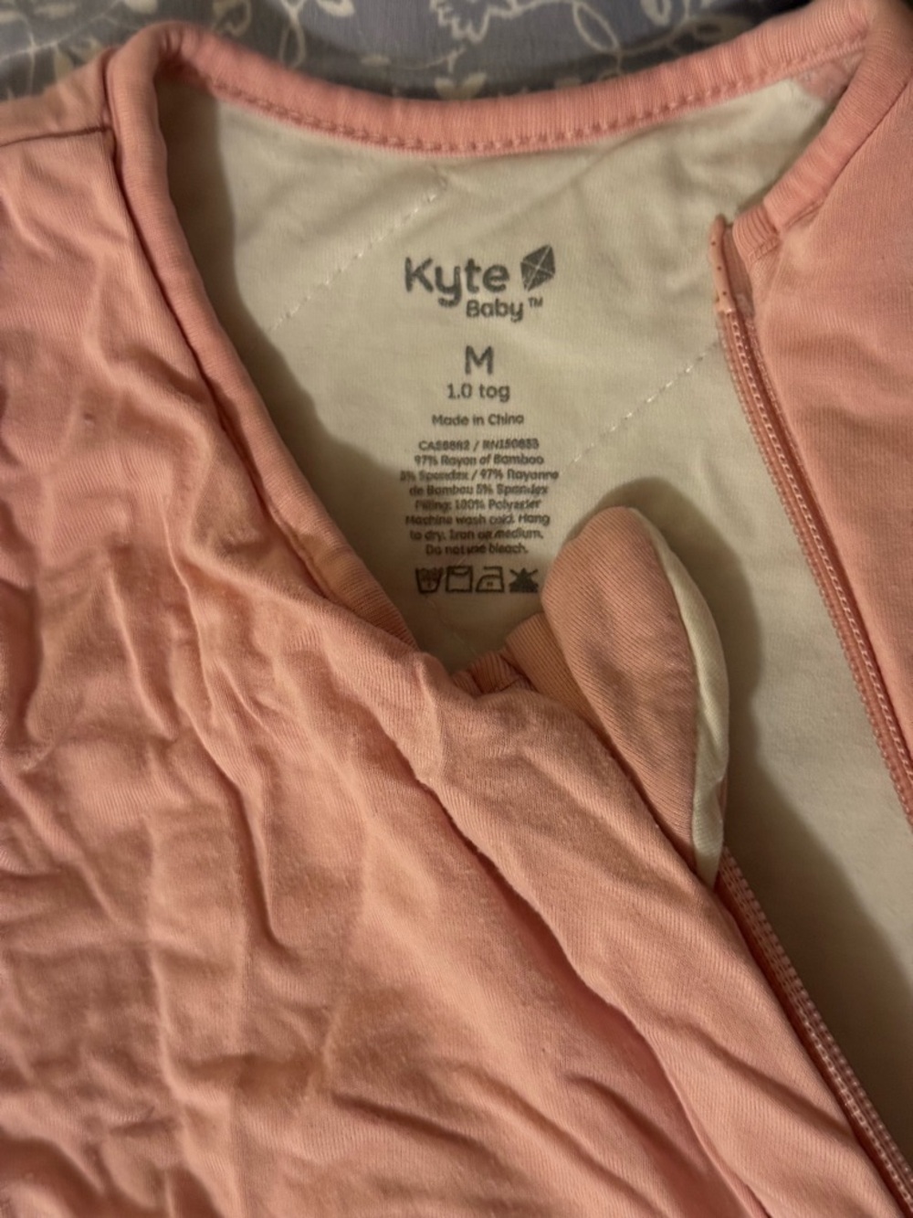 Kyte BABY Pink Quilted Sleep Sack with Zipper